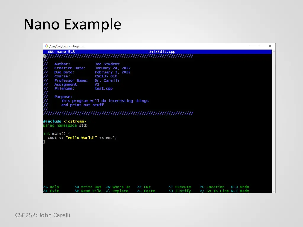 nano example