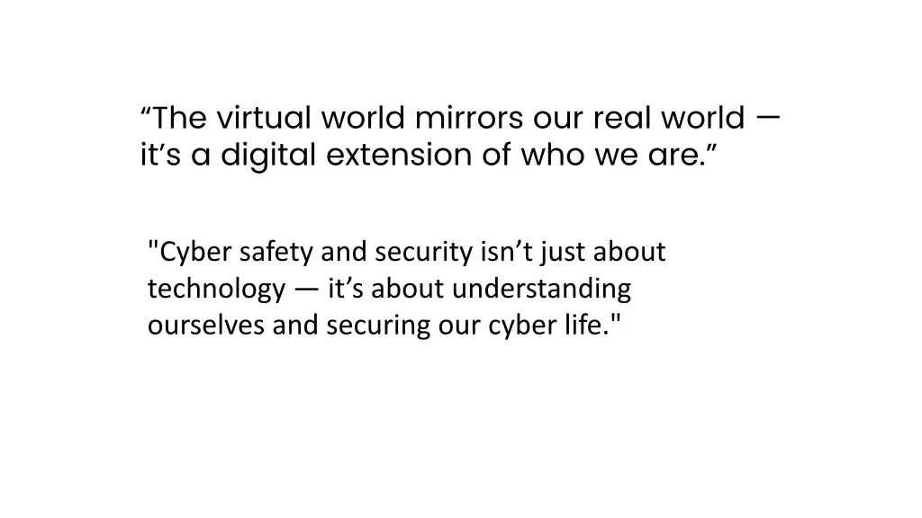 the virtual world mirrors our real world