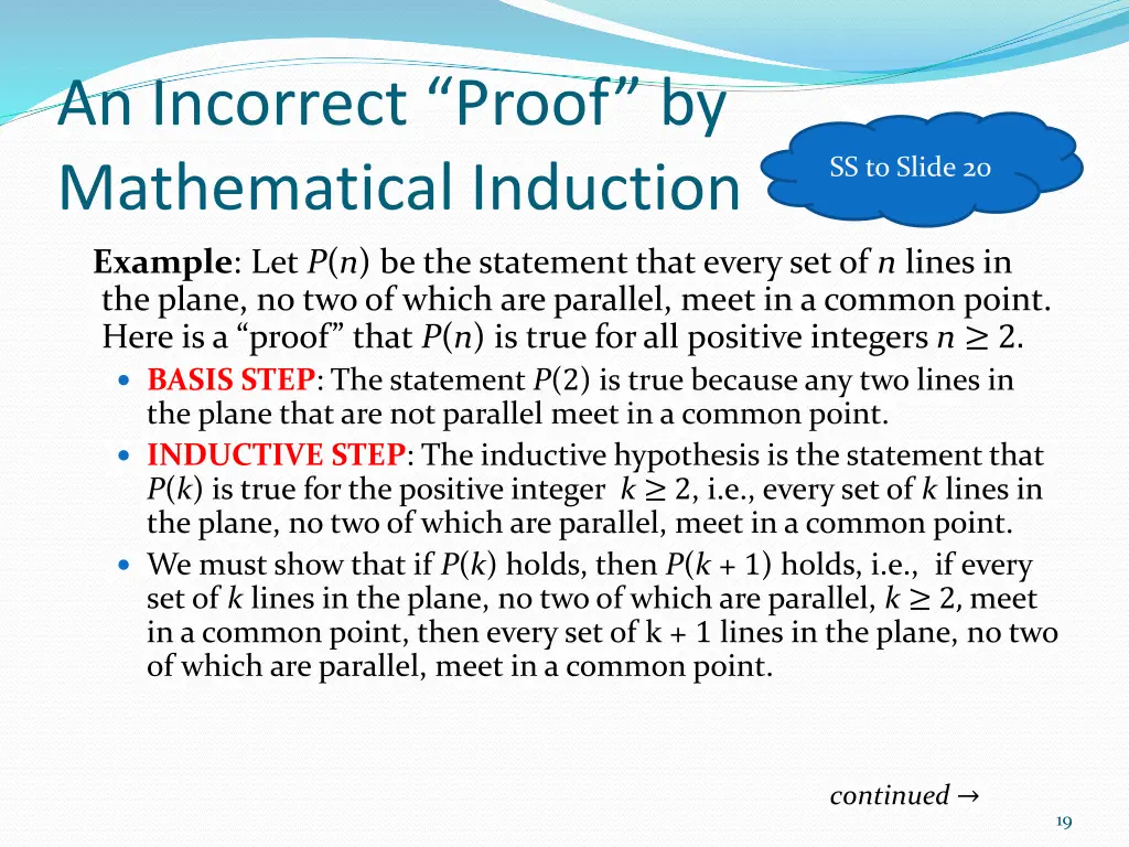 an incorrect proof by mathematical induction