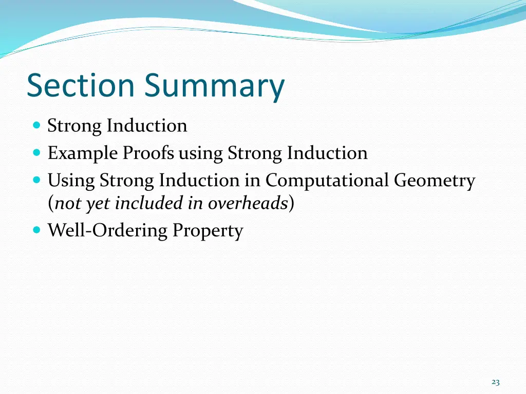 section summary 1