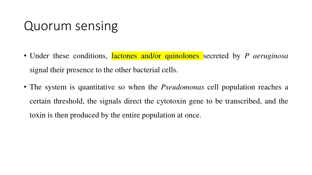 quorum sensing