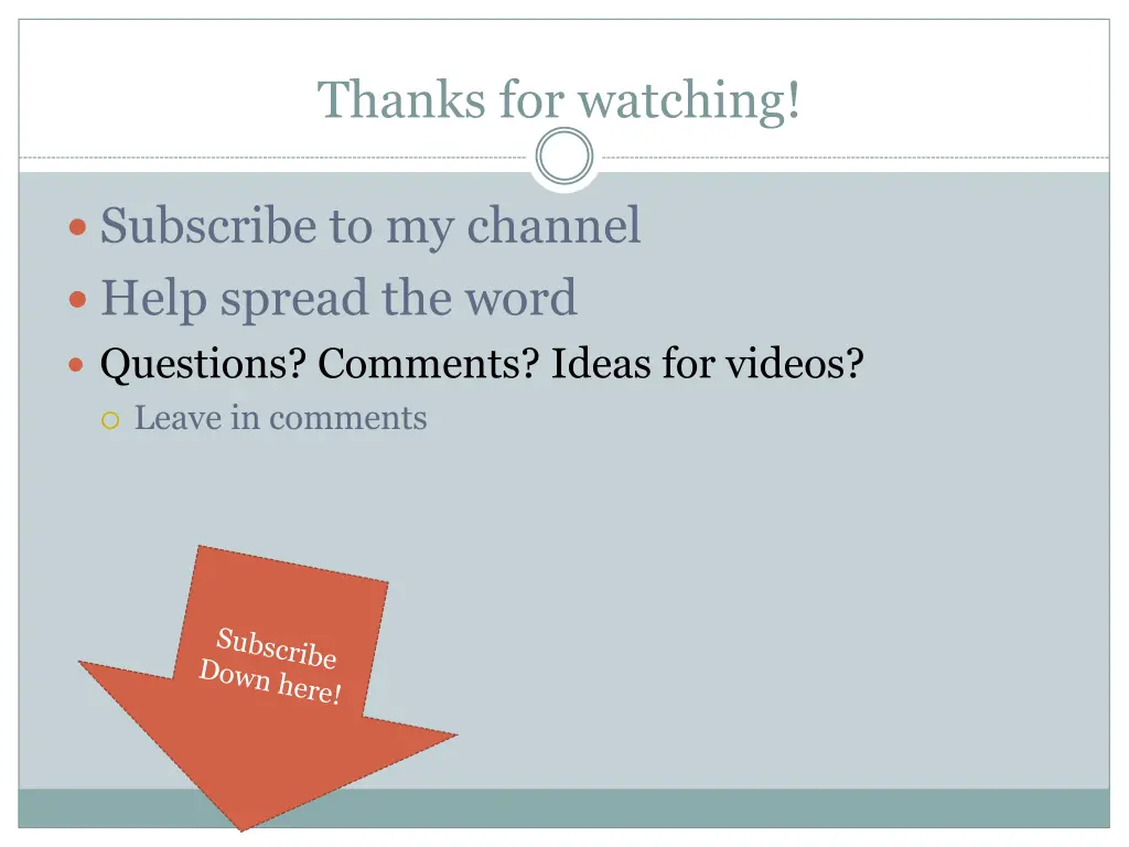 thanks for watching