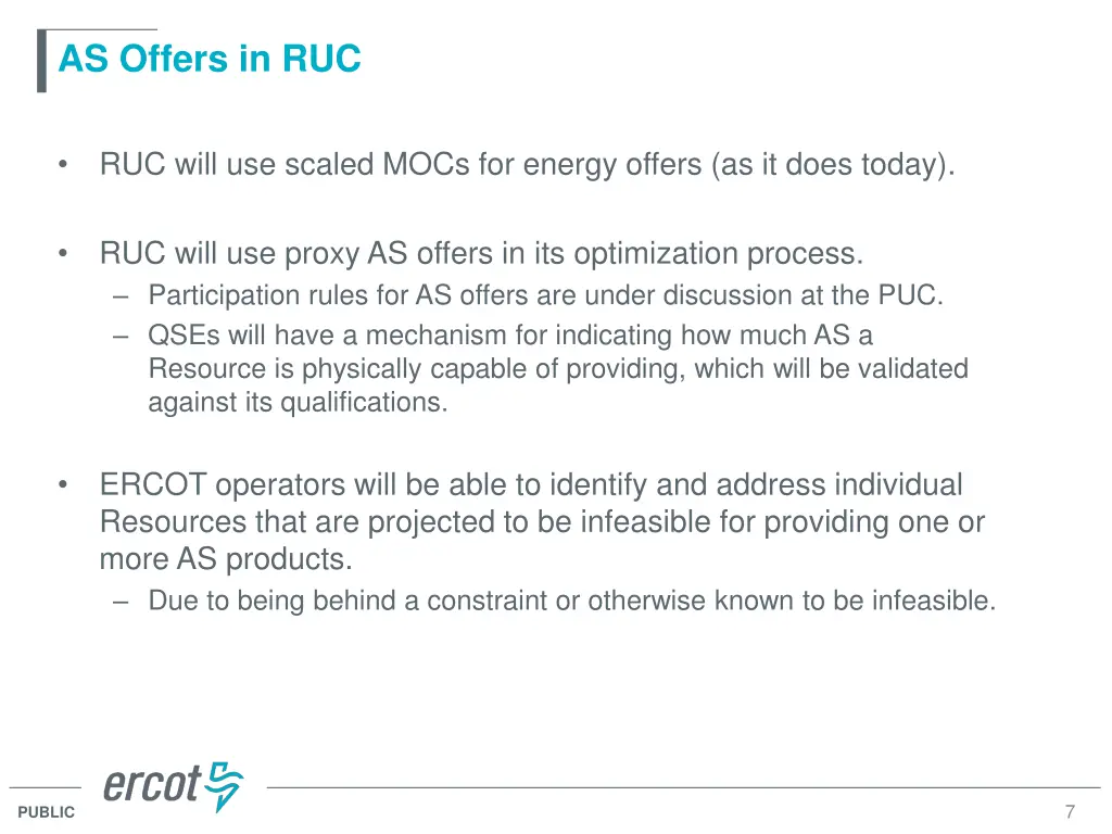 as offers in ruc