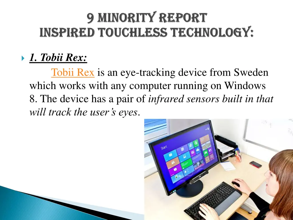 1 tobii rex tobii rex is an eye tracking device