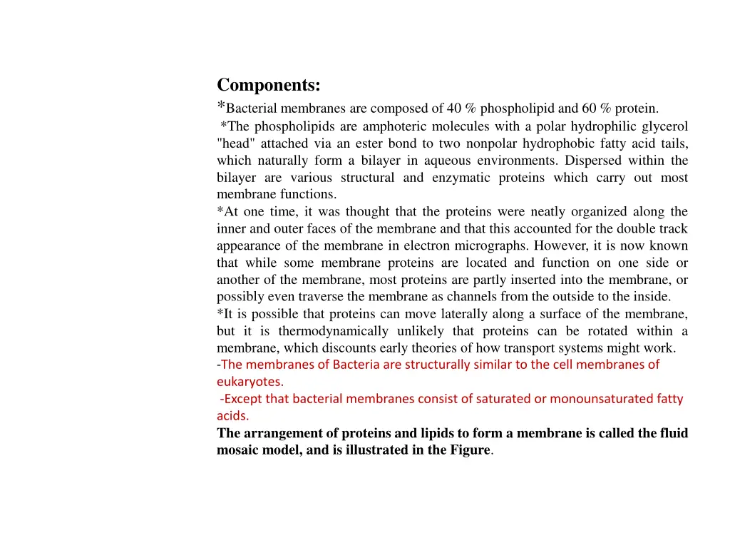 components bacterial membranes are composed