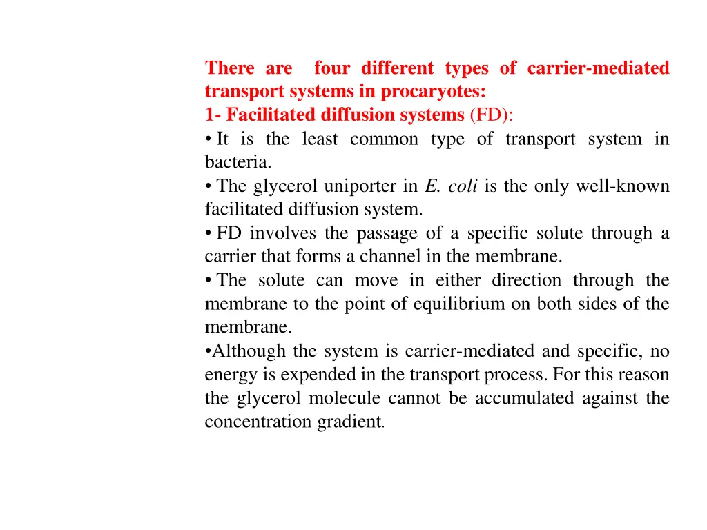 there are four different types of carrier