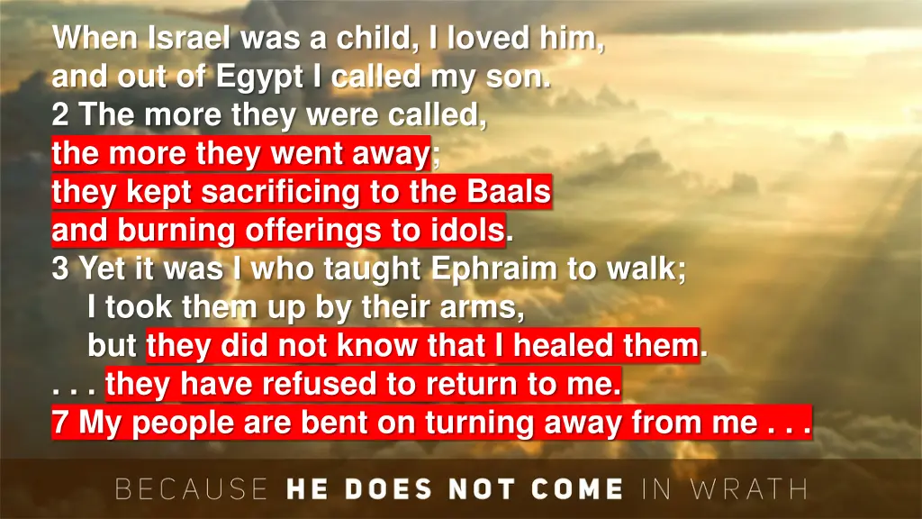 when israel was a child i loved