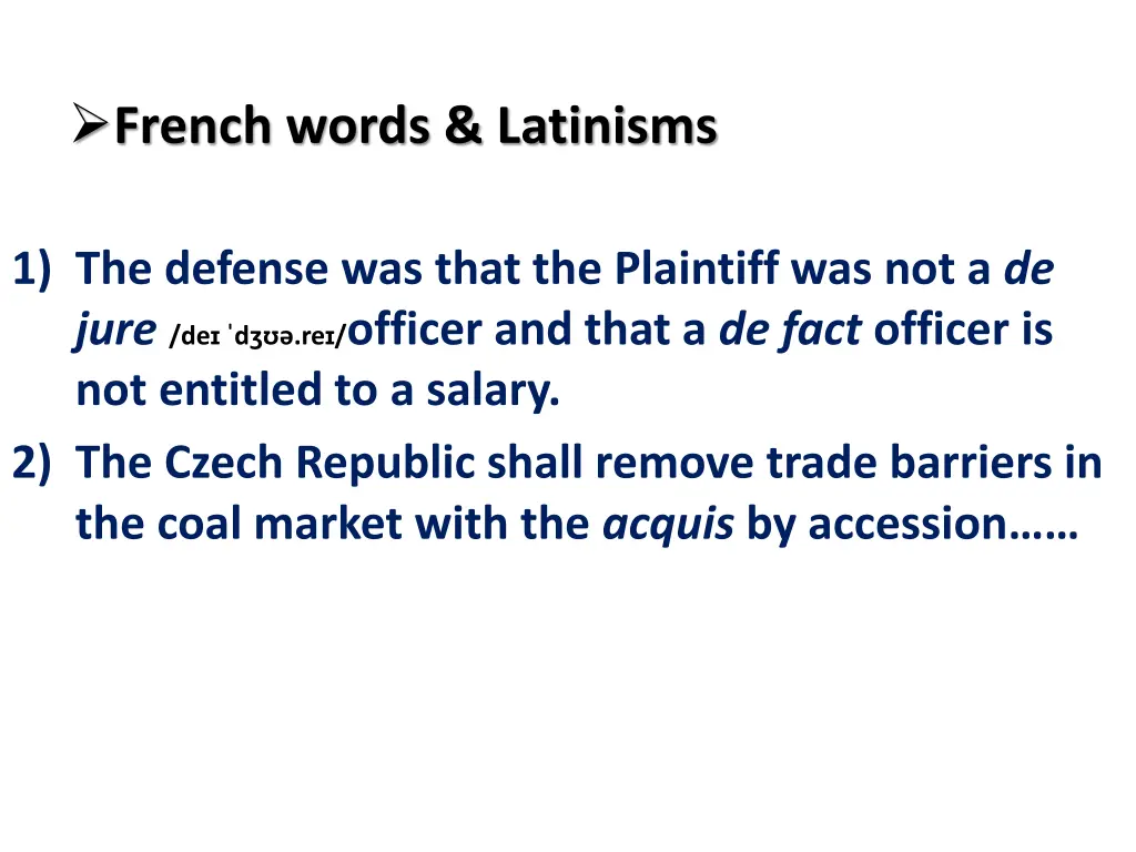 french words latinisms