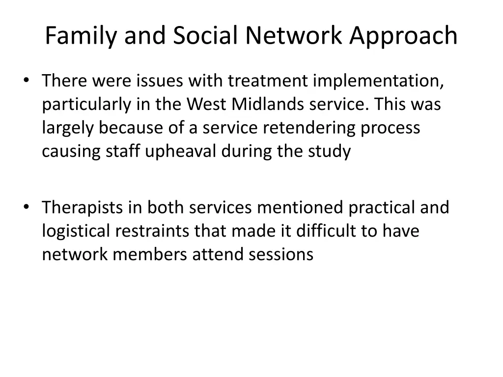 family and social network approach 1