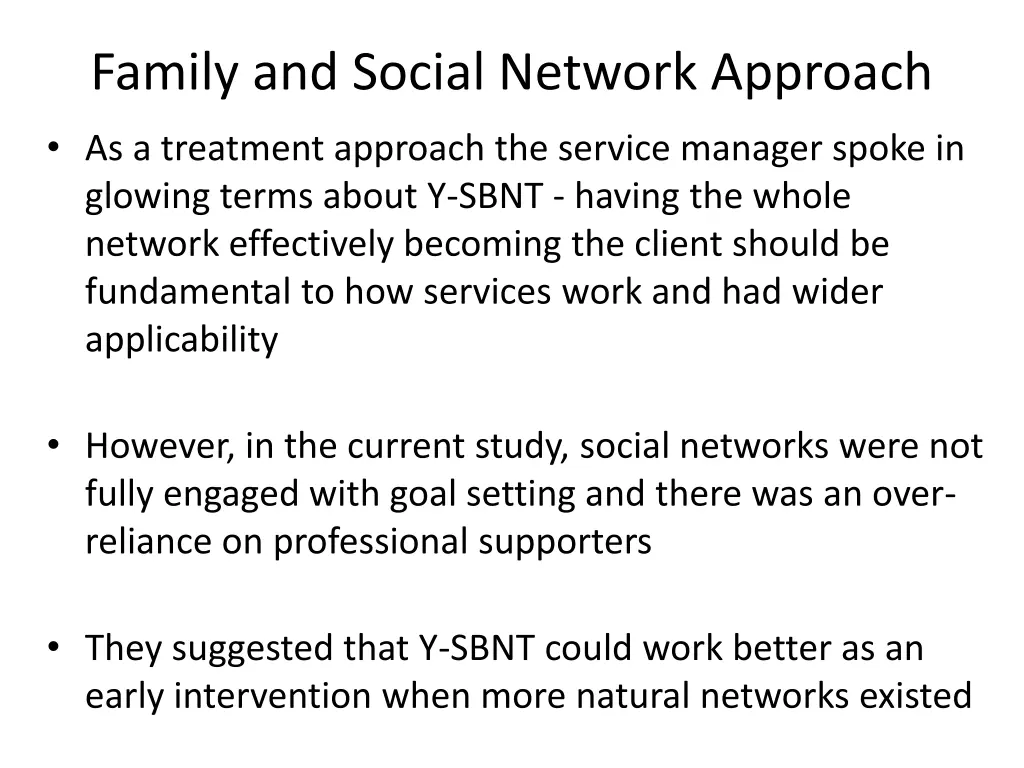 family and social network approach 2