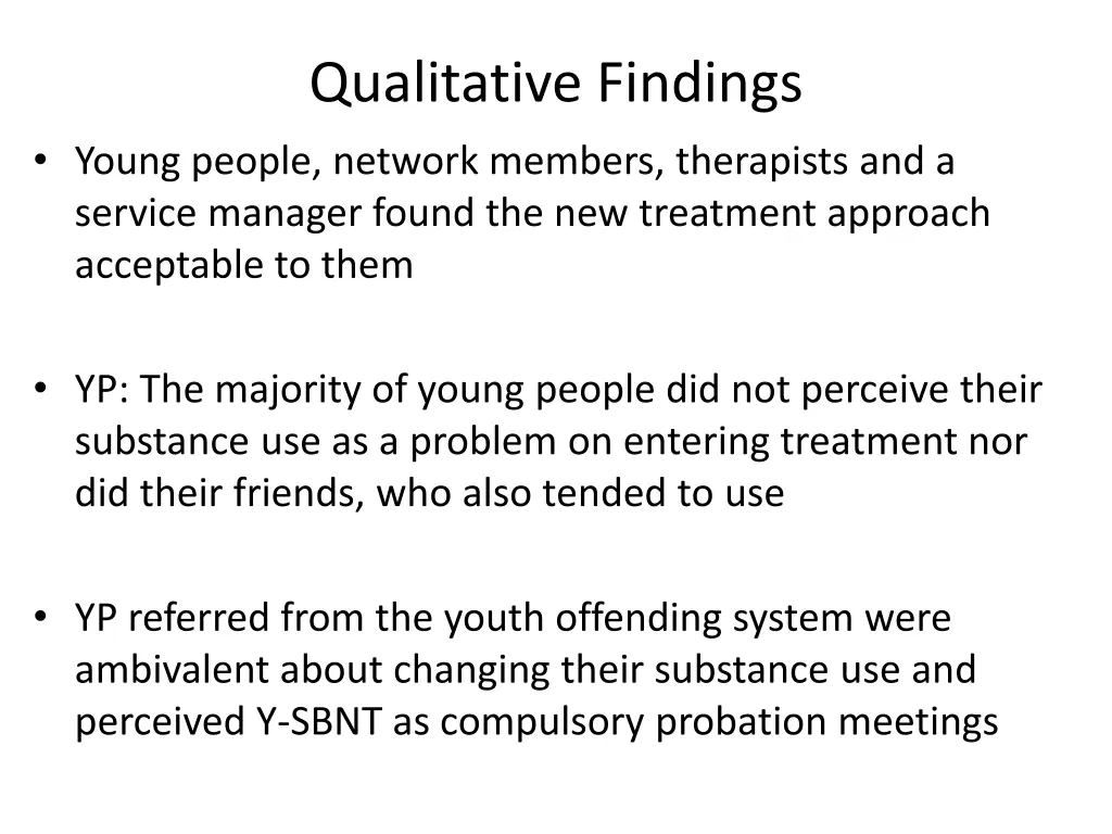 qualitative findings