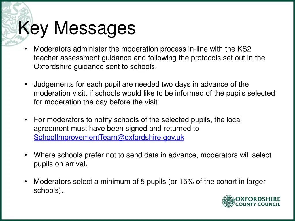 key messages