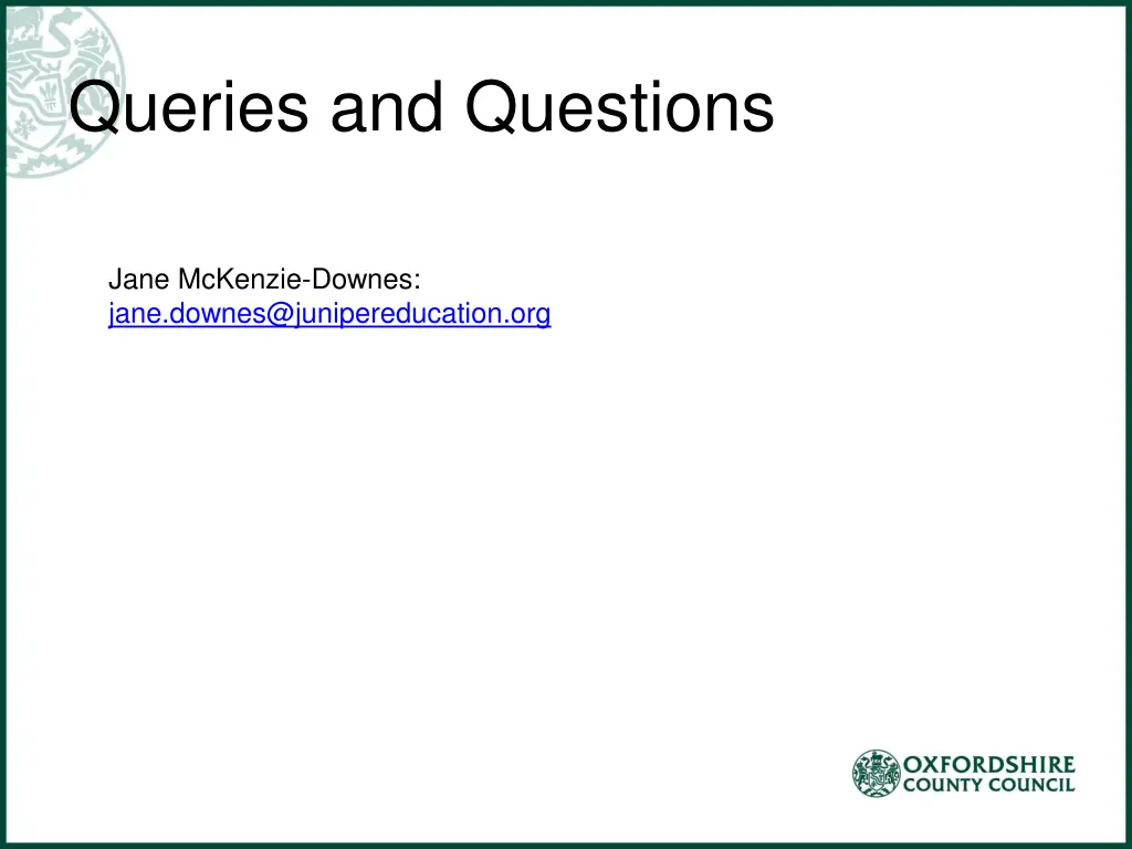 queries and questions