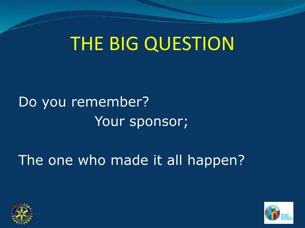 the big question