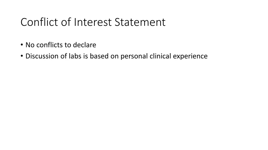 conflict of interest statement