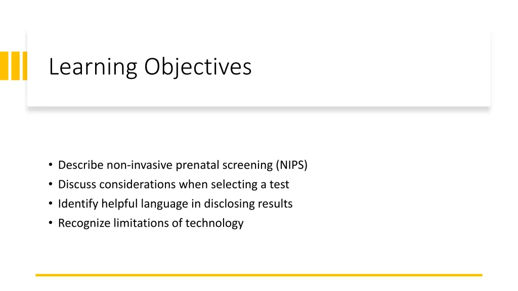 learning objectives