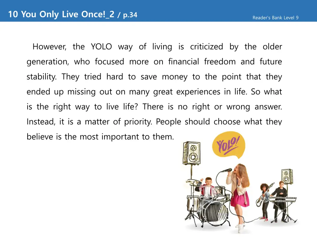 10 you only live once 2 p 34