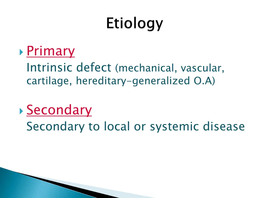 primary intrinsic defect mechanical vascular