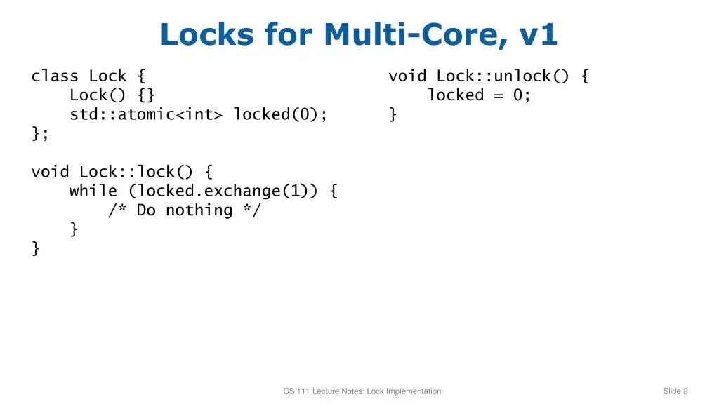 locks for multi core v1