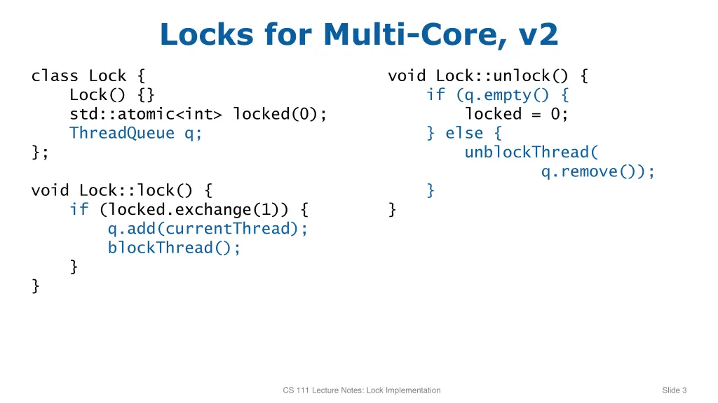 locks for multi core v2