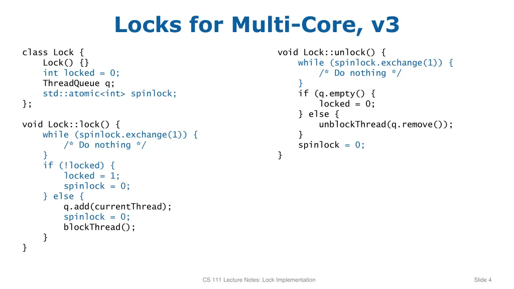 locks for multi core v3