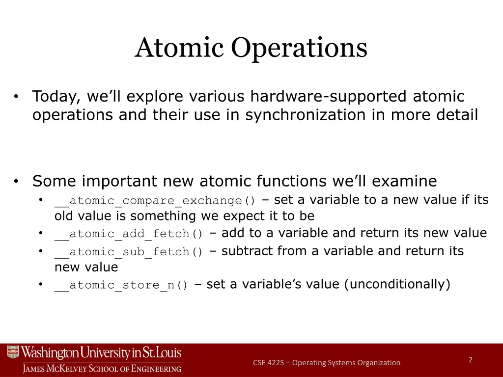 atomic operations