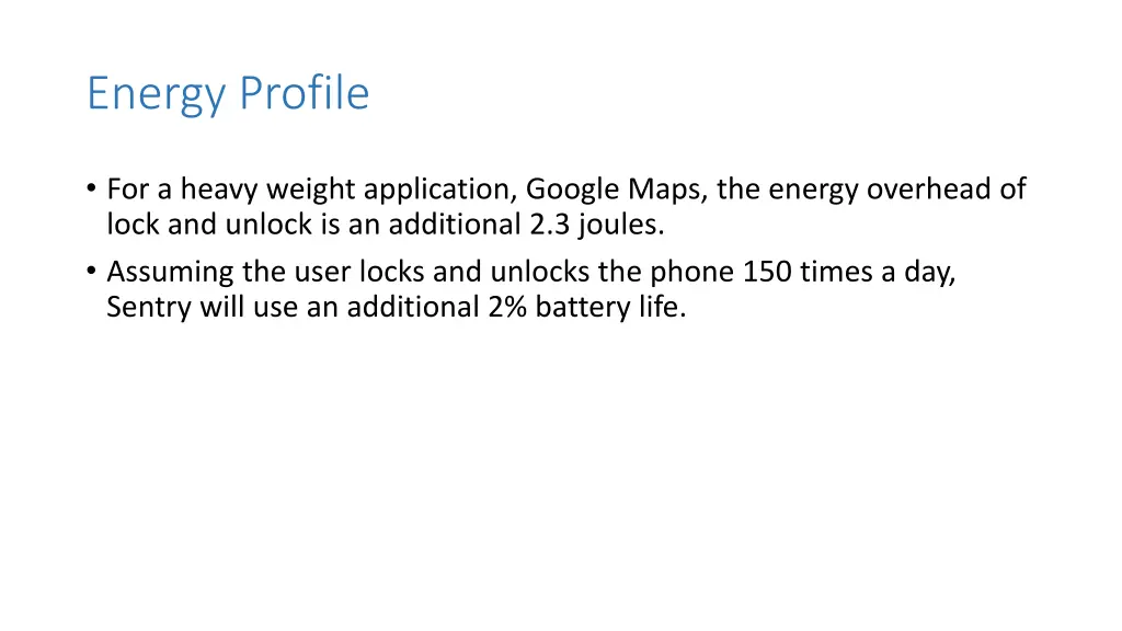 energy profile