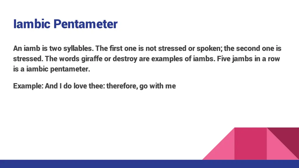 iambic pentameter