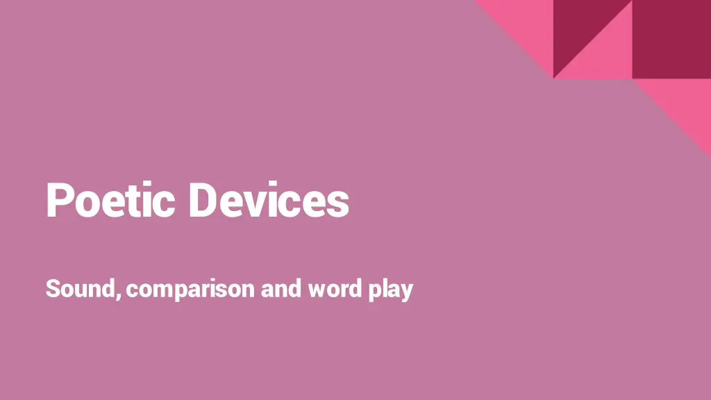 poetic devices