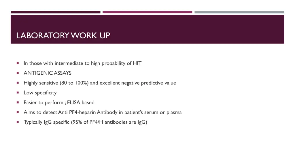 laboratory work up