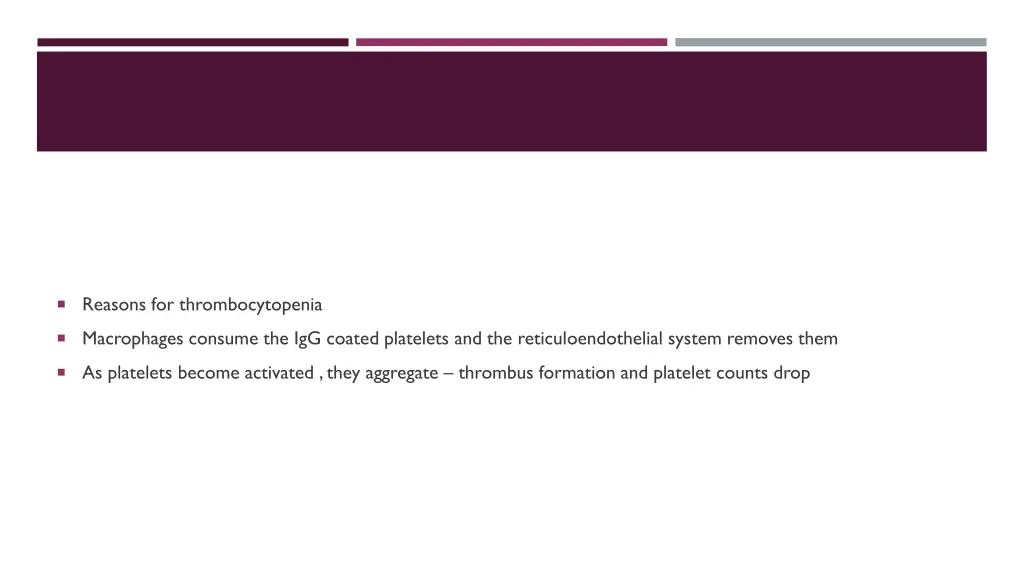 reasons for thrombocytopenia