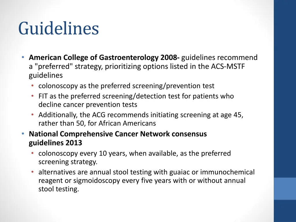 guidelines