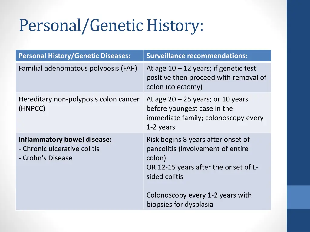 personal genetic history