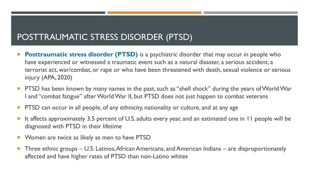 posttraumatic stress disorder ptsd