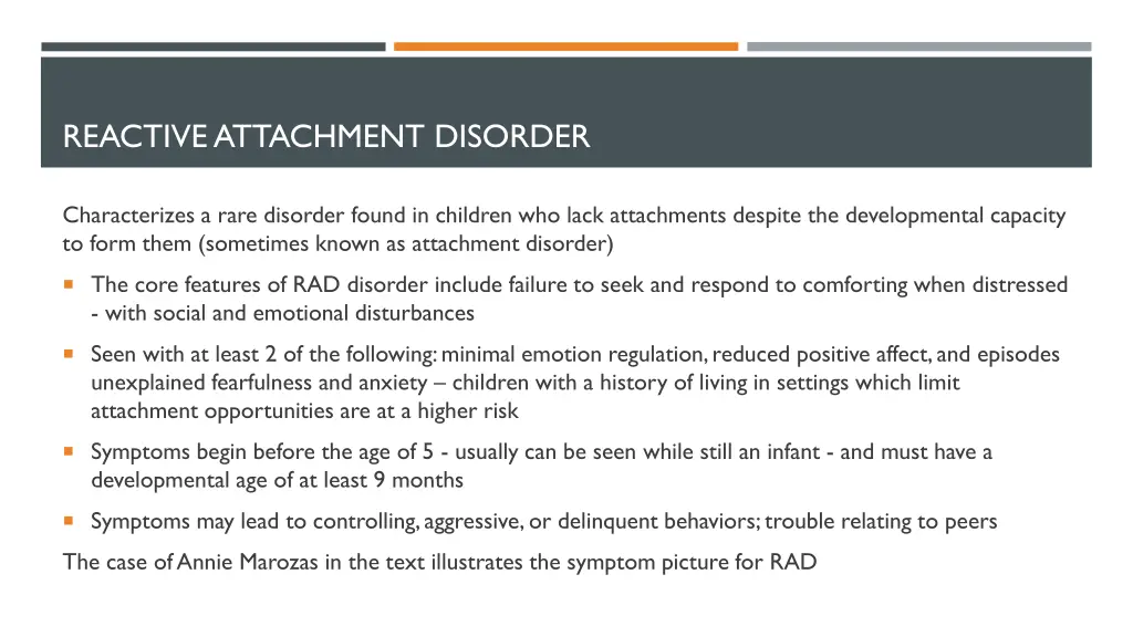 reactive attachment disorder