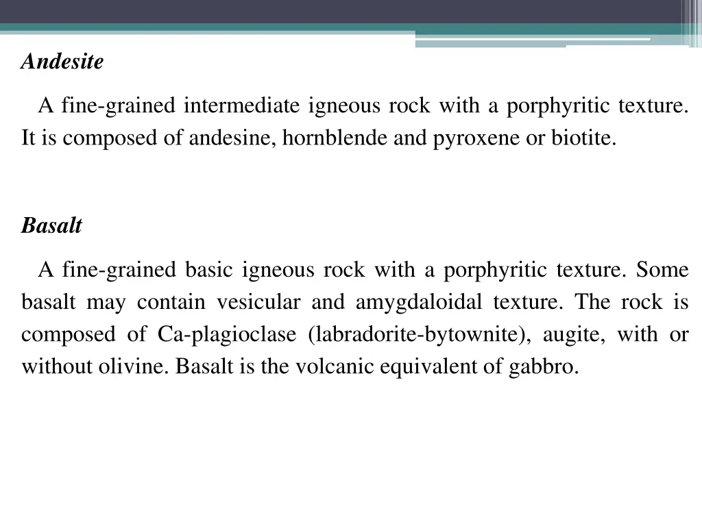 andesite