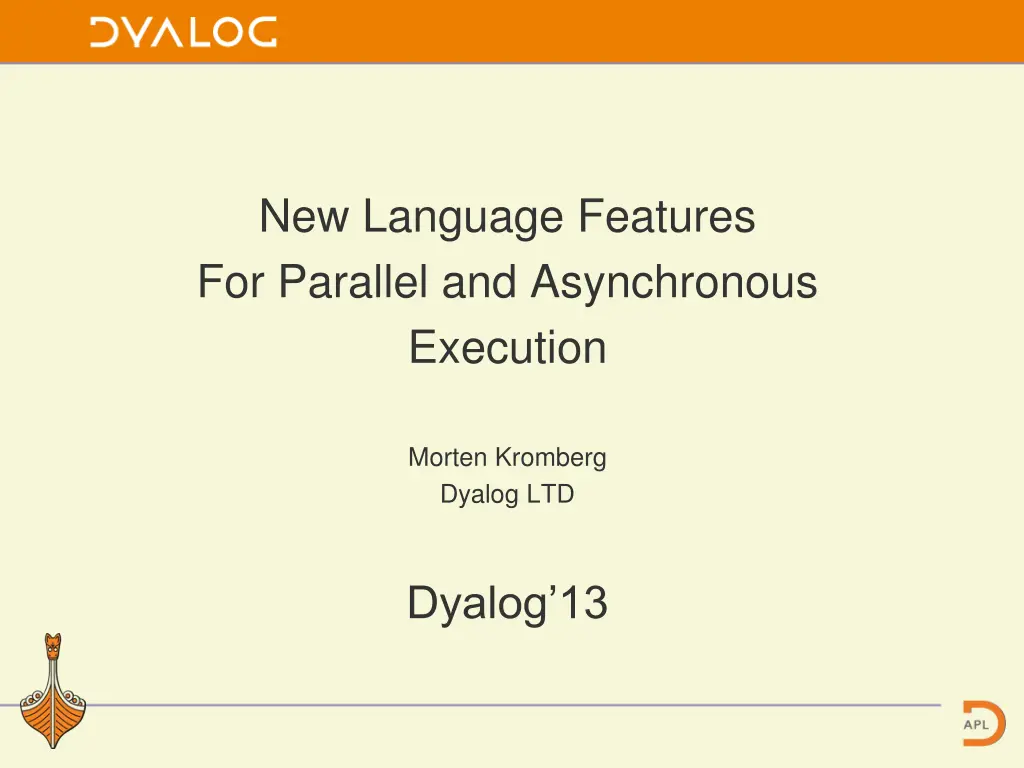 new language features for parallel