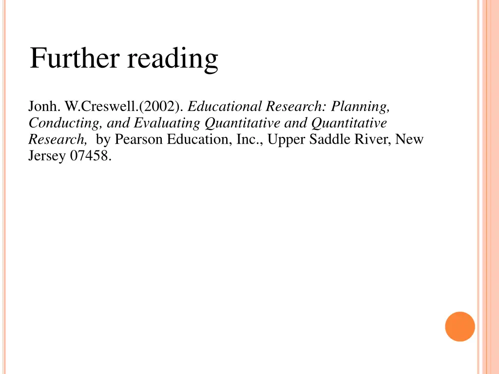 further reading