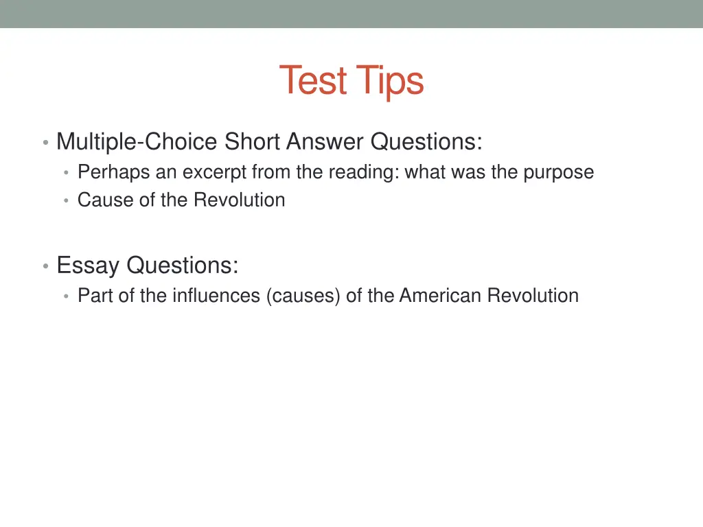 test tips