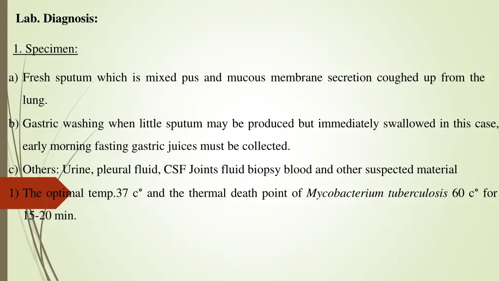 lab diagnosis