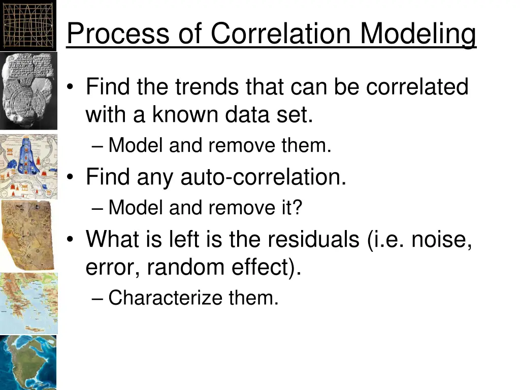 process of correlation modeling