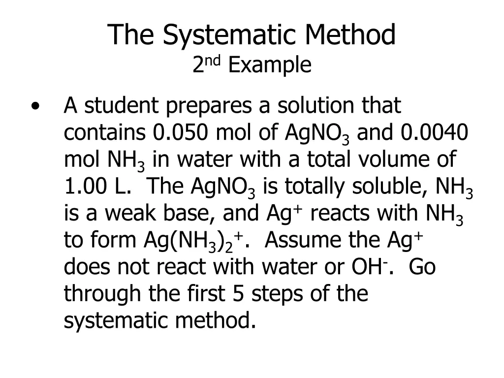 the systematic method 2 nd example 1
