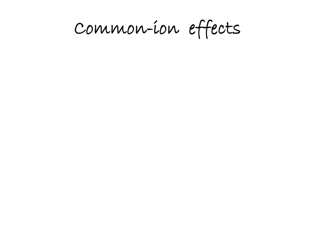 common common ion effects ion effects