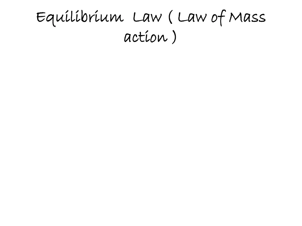 equilibrium law law of mass equilibrium