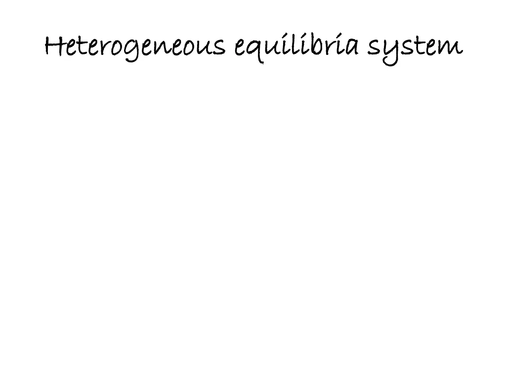 heterogeneous equilibria system heterogeneous