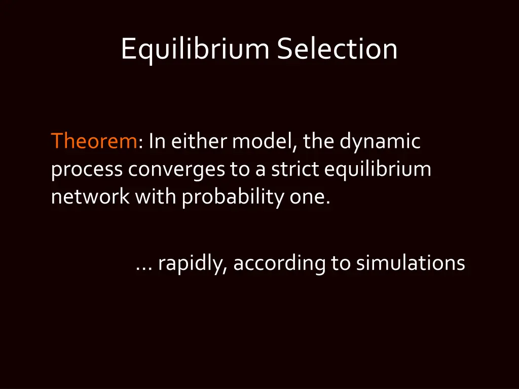 equilibrium selection 1
