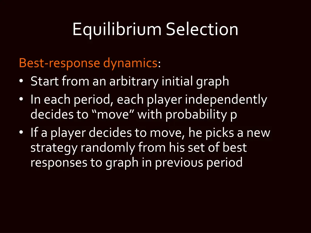 equilibrium selection