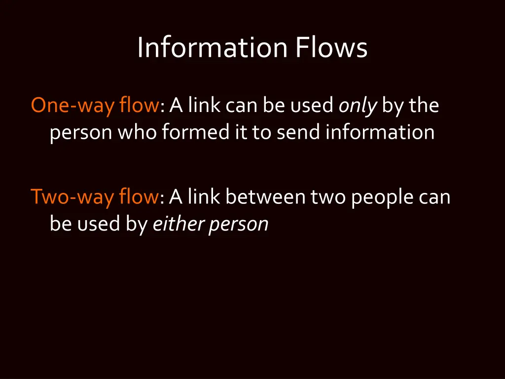 information flows