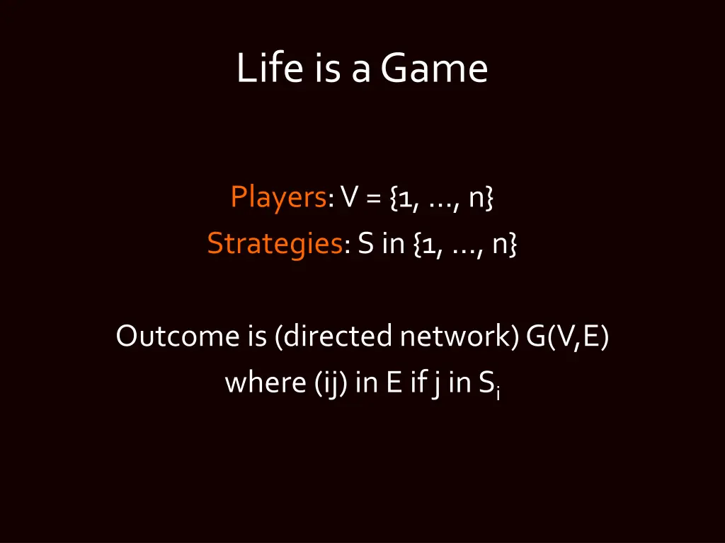 life is a game