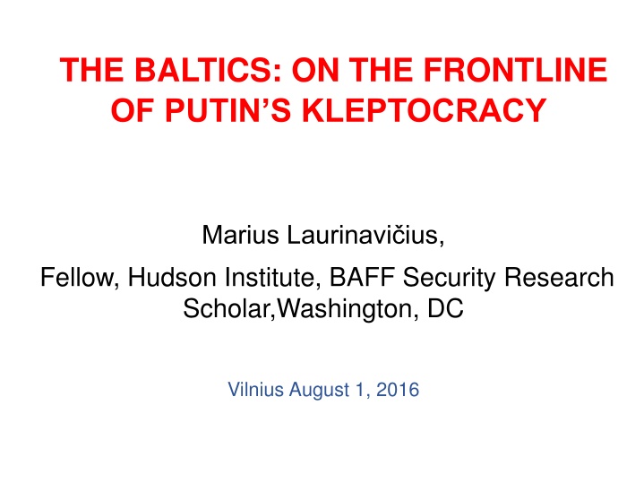 the baltics on the frontline of putin